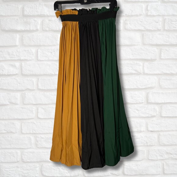 Pleated Multi-Colored Maxi Skirt - Picture 1 of 1
